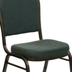 Chaise de banquet empilable à dossier bombé de la 
