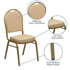 Chaise de banquet empilable à dossier bombé de la 