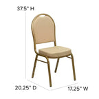 Chaise de banquet empilable à dossier bombé de la 