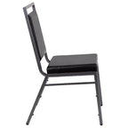 Chaise de banquet empilable à dossier carré de la série  avec structure