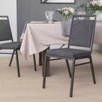 Chaise de banquet empilable à dossier carré de la série  avec structure