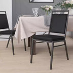 Chaise de banquet empilable à dossier carré de la série  avec structure