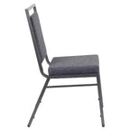 Chaise de banquet empilable à dossier carré de la série  avec structure