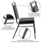 Chaise de banquet empilable à dossier carré de la série  avec structure
