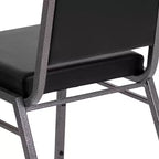 Chaise de banquet empilable à dossier carré de la série  avec structure