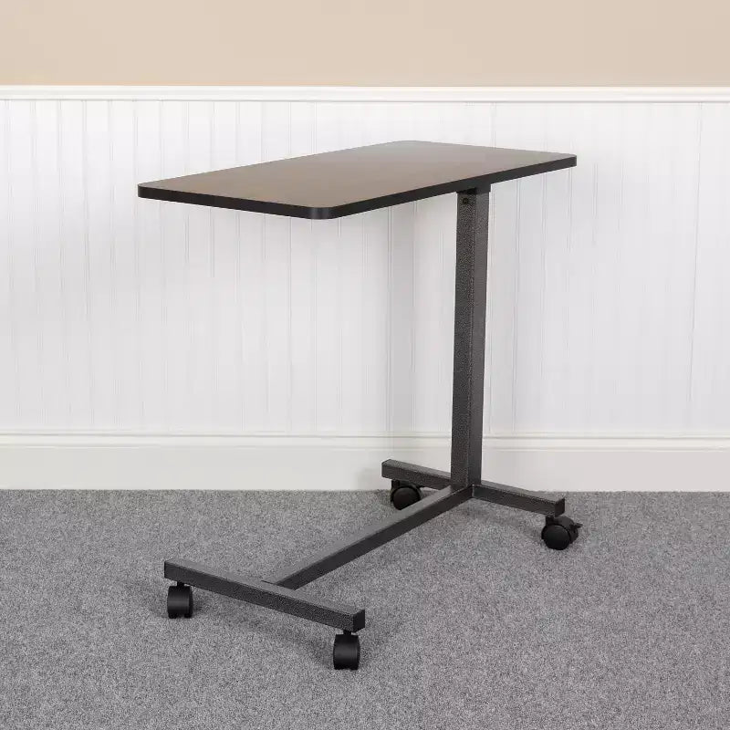 Table de lit ajustable à roulettes pour la maison et l'hôpital - Table de chevet roulante
