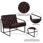 Fauteuil de salon capitonné pour bureau à domicile