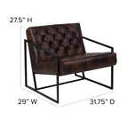 Fauteuil de salon capitonné pour bureau à domicile