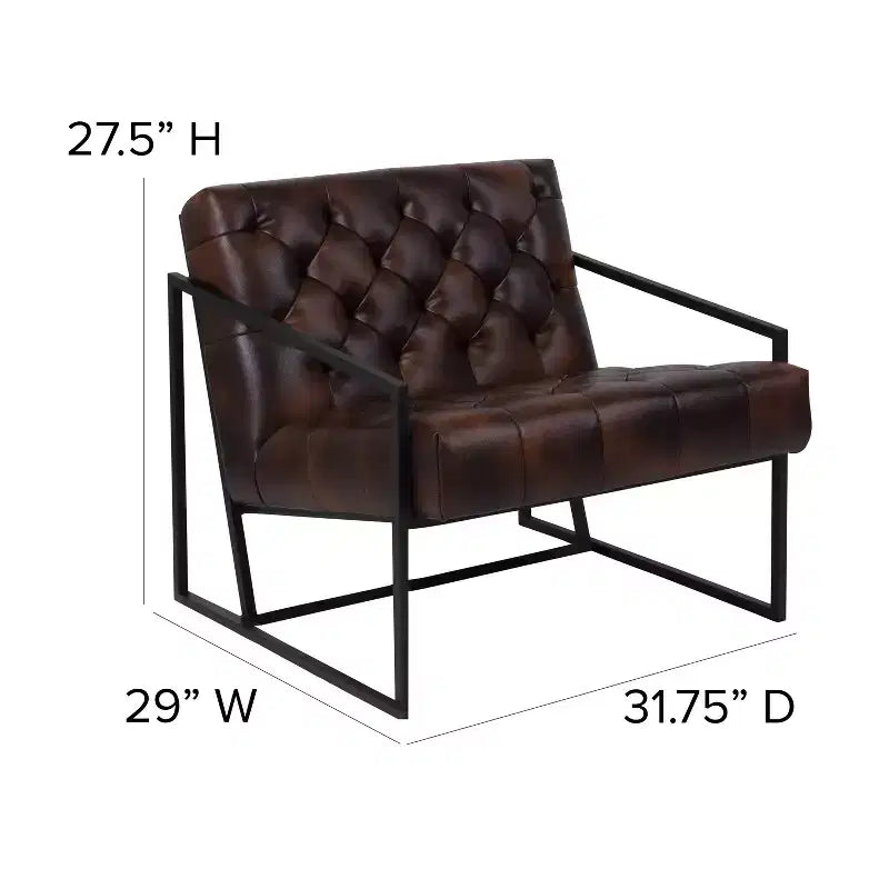 Fauteuil de salon capitonné pour bureau à domicile