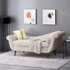 Chaise longue contemporaine Calvert avec accoudoirs volutes