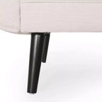 Chaise longue contemporaine Calvert avec accoudoirs volutes