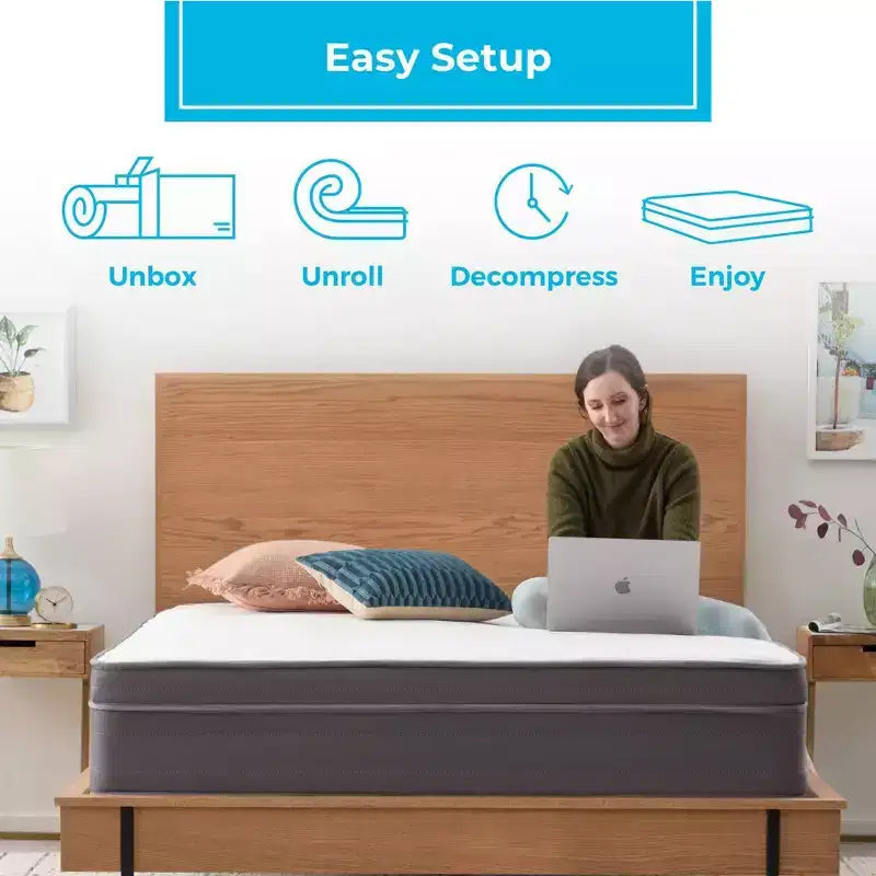 Matelas hybride en mousse à mémoire de forme gel de 30,5 cm
