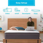 Matelas hybride en mousse à mémoire de forme gel de 30,5 cm