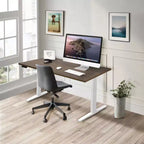 Bureau debout électrique à double moteur avec plateau de 140 cm, Adrift et blanc