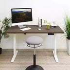 Bureau debout électrique à double moteur avec plateau de 140 cm, Adrift et blanc